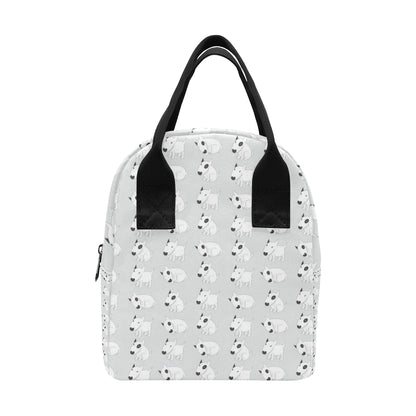 Bull Terrier hand draw Print Pattern Insulated Lunch Bag