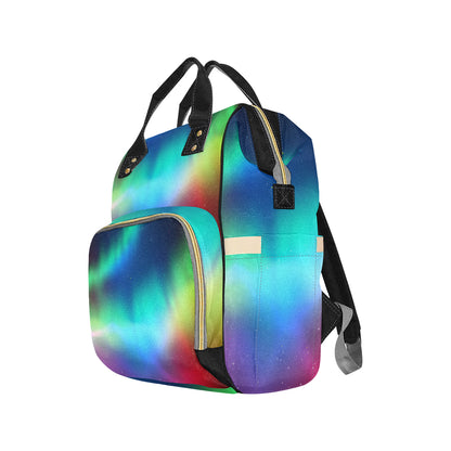 Aurora Borealis Pattern Print Design 02 Diaper Bag Backpack