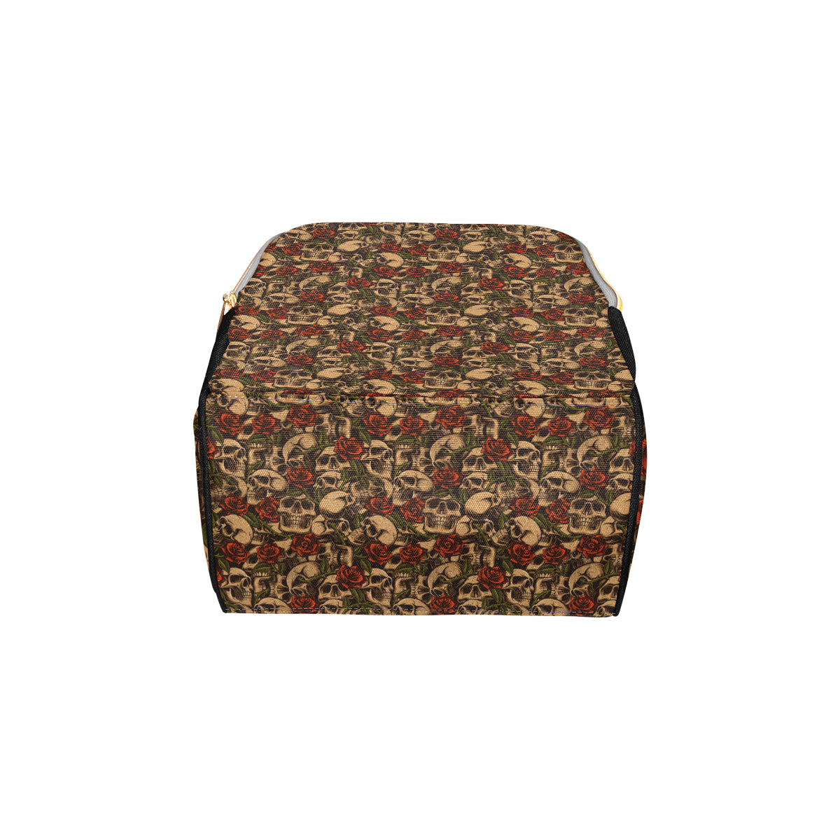 Skull Roses Vintage Design Themed Print Diaper Bag Backpack