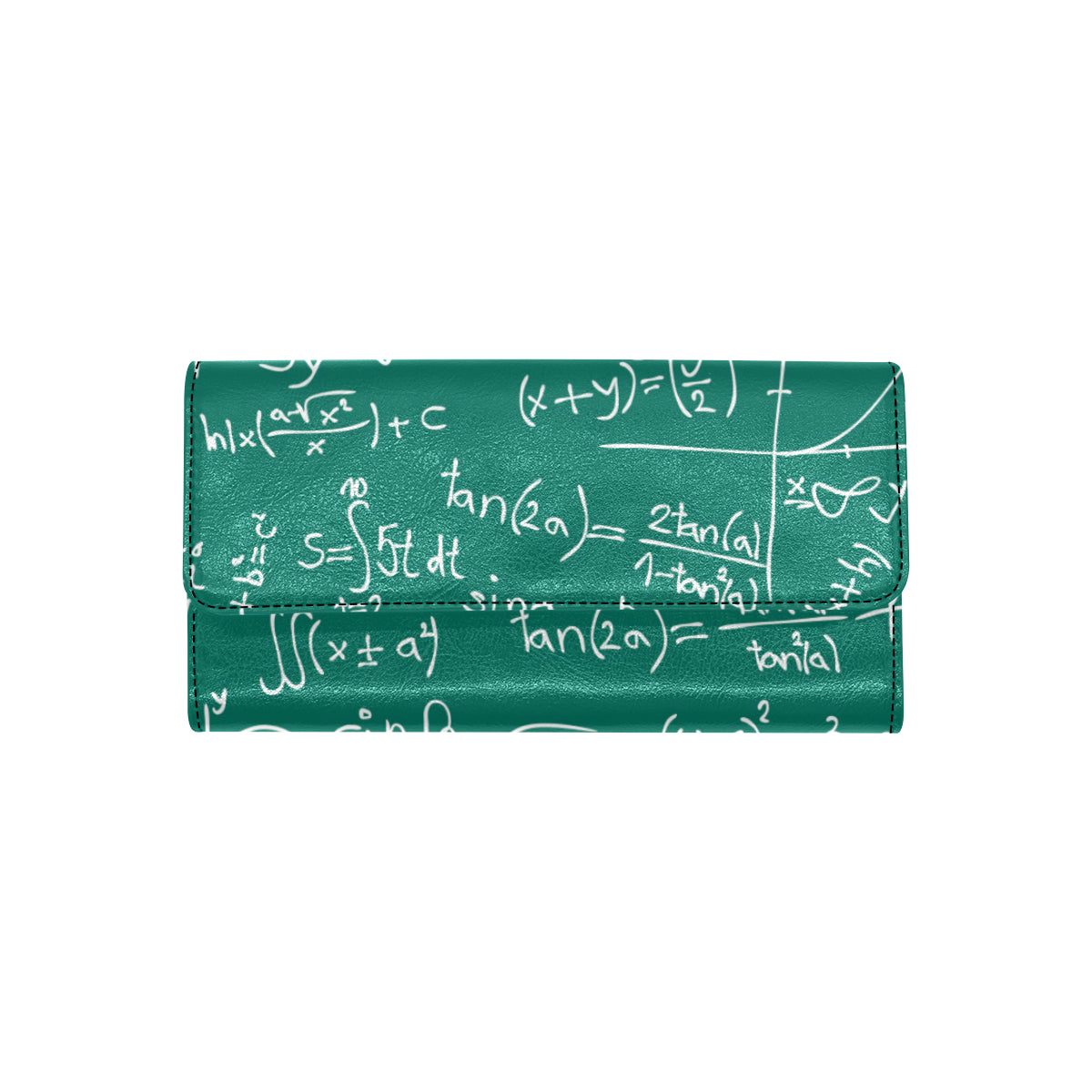 Math Pattern Print Design 01 Women's Trifold Wallet