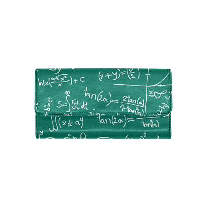 Math Pattern Print Design 01 Women's Trifold Wallet