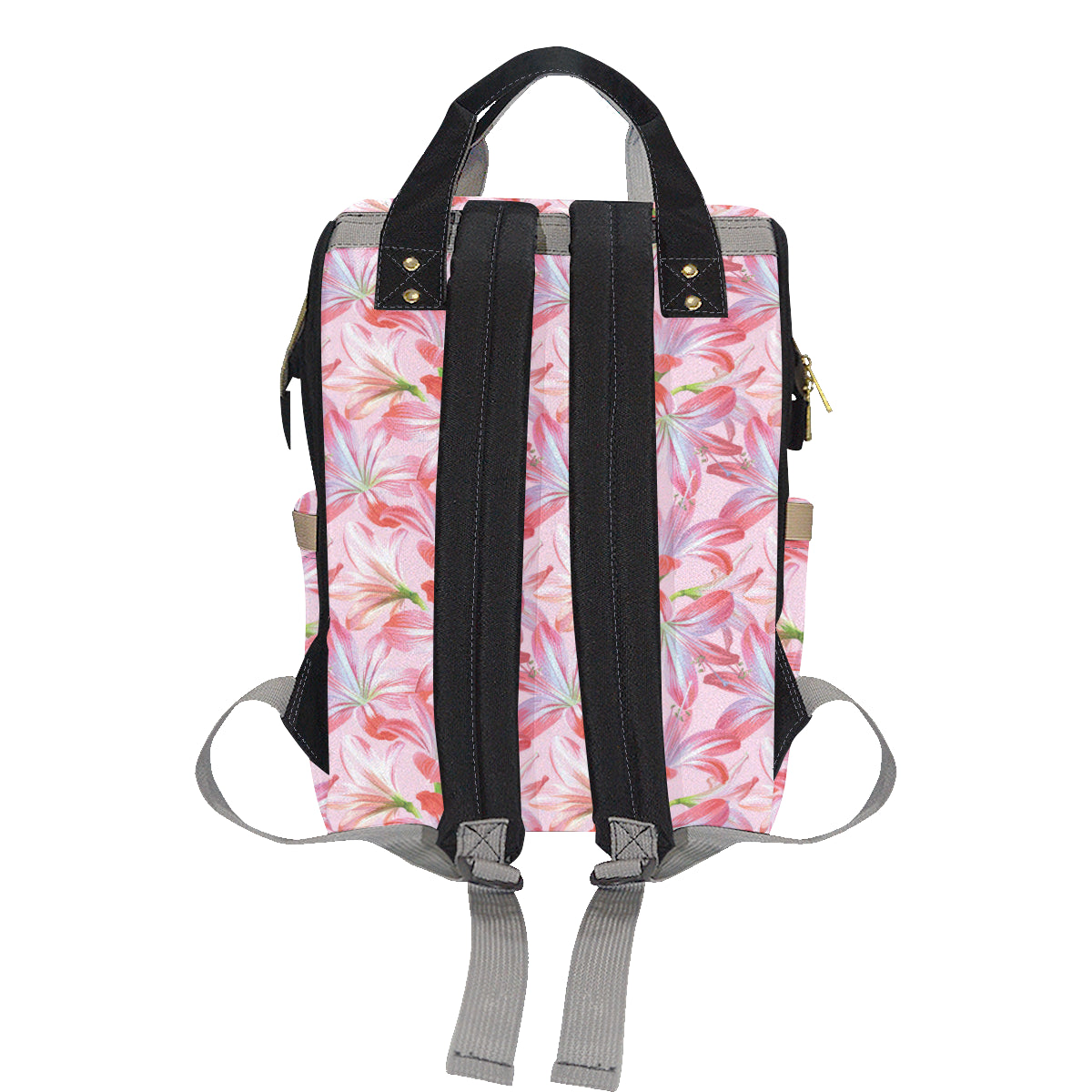 Amaryllis Pattern Print Design 02 Diaper Bag Backpack