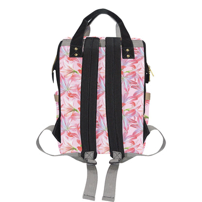 Amaryllis Pattern Print Design 02 Diaper Bag Backpack