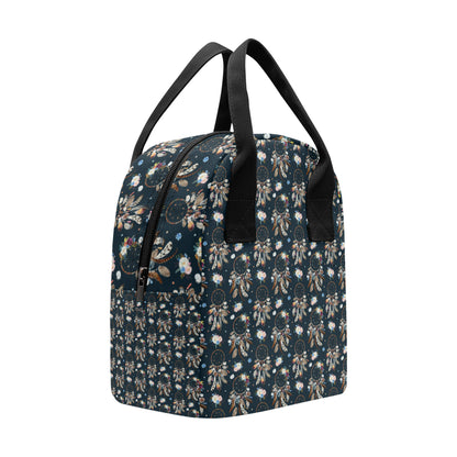 Dream Catcher Boho Floral Style Insulated Lunch Bag