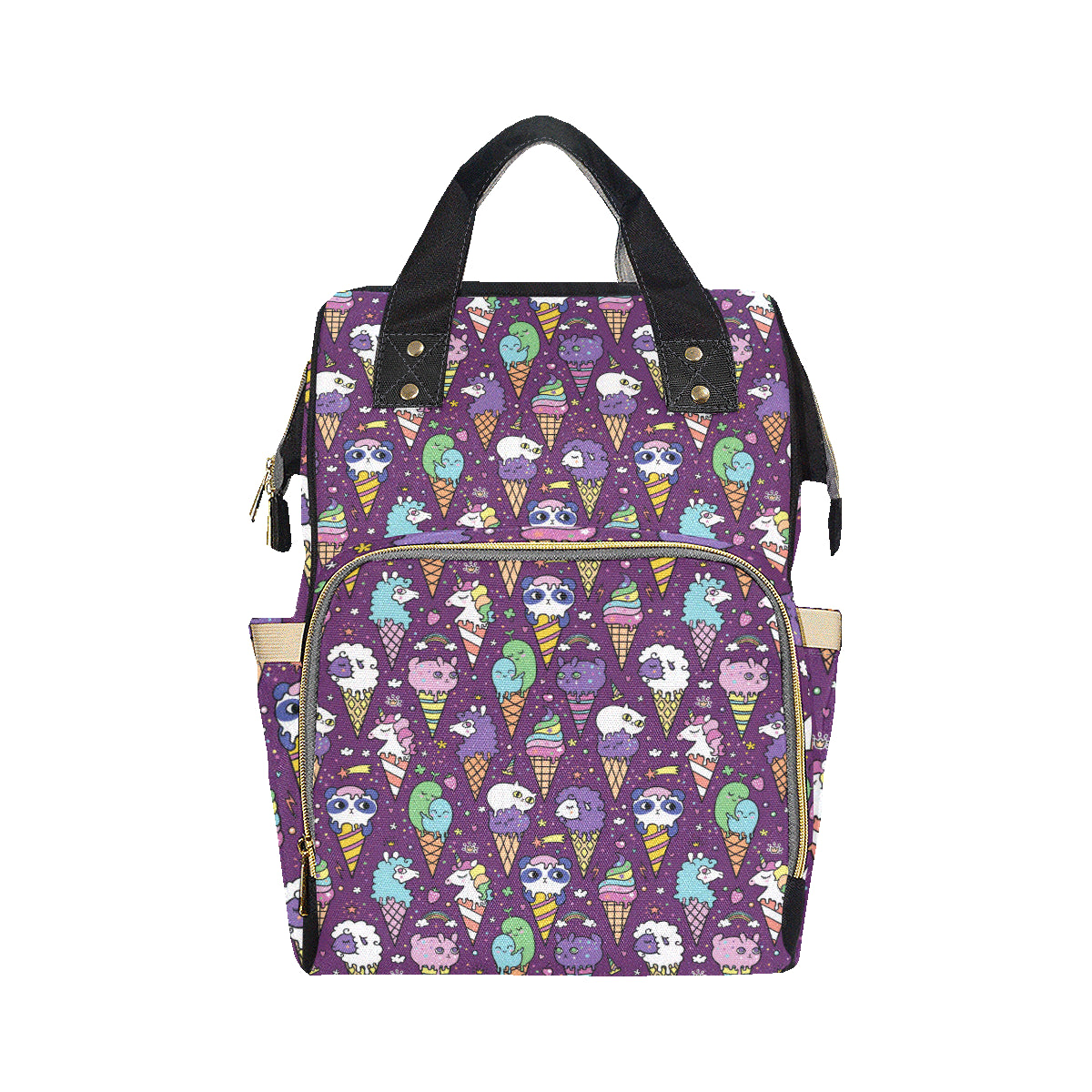 Ice Cream Pattern Print Design IC07 Diaper Bag Backpack