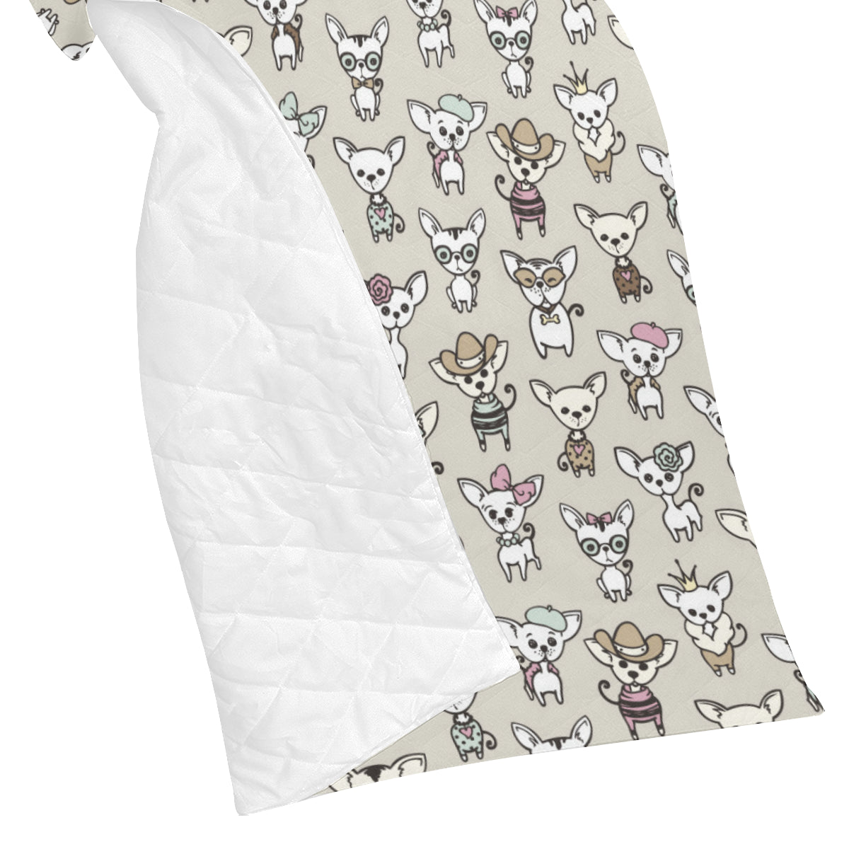 Chihuahua Pattern Print Design 02 Premium Quilt
