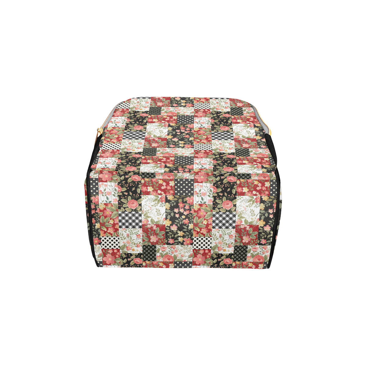 Patchwork Flower Pattern Print Design 03 Diaper Bag Backpack