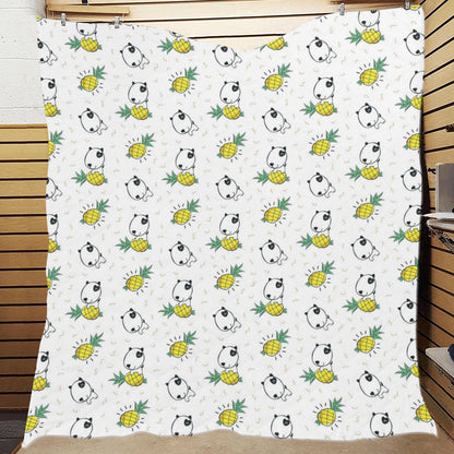 Bull Terriers Pattern Print Design 05 Premium Quilt
