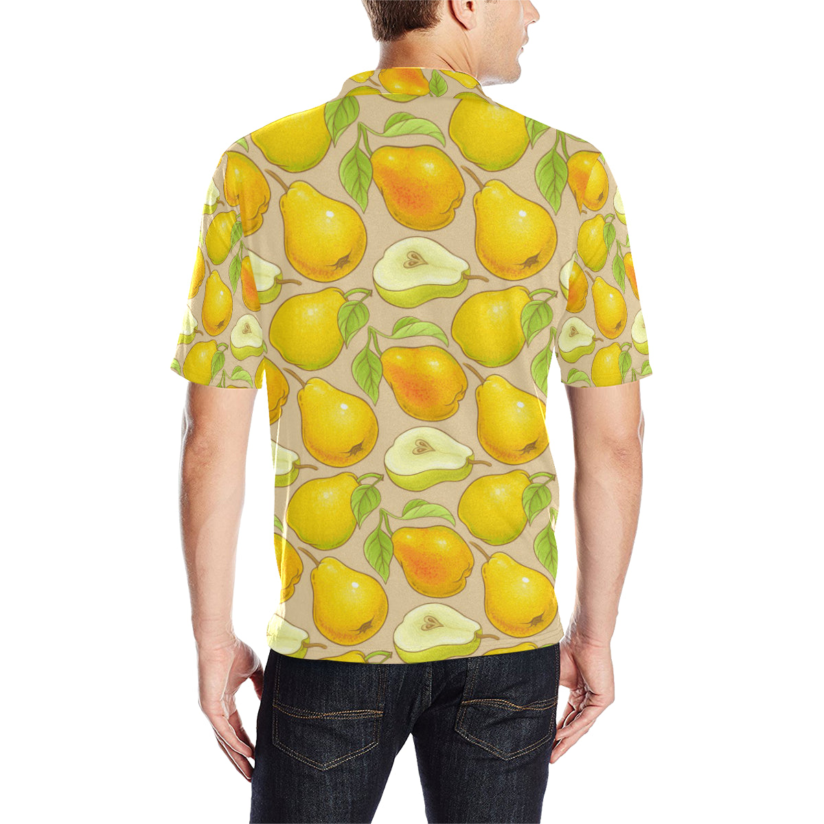 Pear Pattern Print Design PE05 Men Polo Shirt
