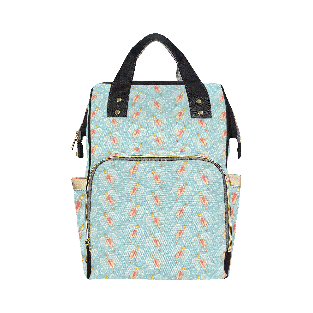 Angel Pattern Print Design 01 Diaper Bag Backpack