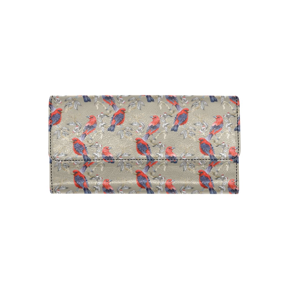 Birds Pattern Print Design 05 Women's Trifold Wallet