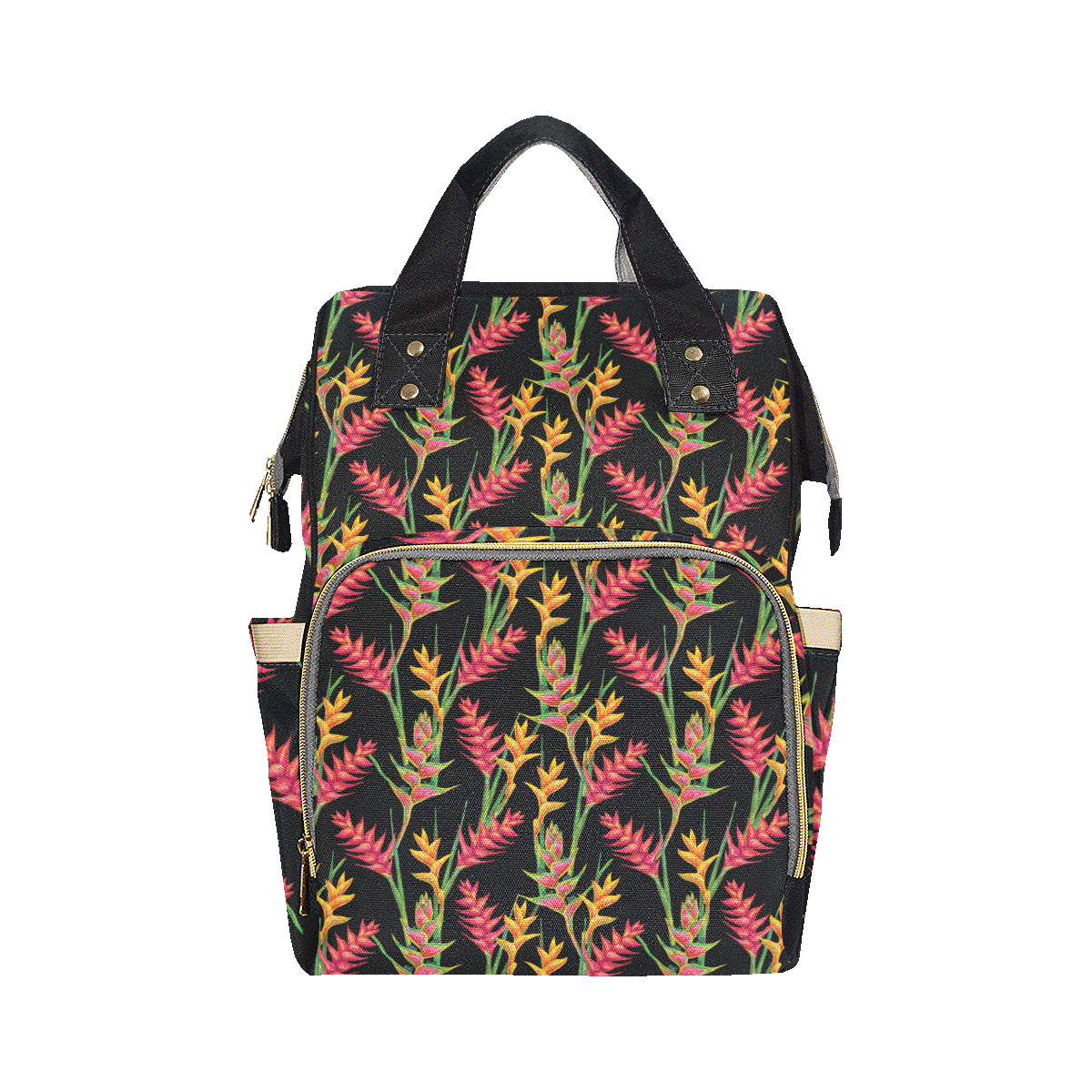 Heliconia Pattern Print Design HL01 Diaper Bag Backpack