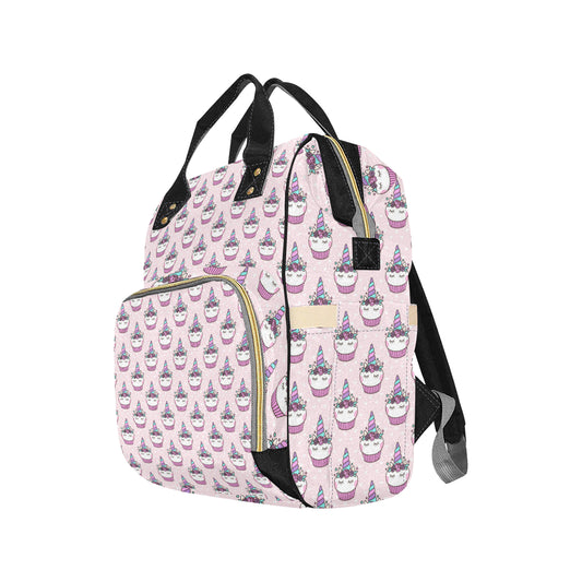 Cupcakes Unicorn Print Pattern Diaper Bag Backpack