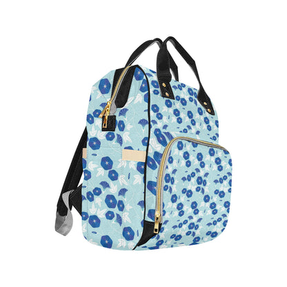 Morning Glory Pattern Print Design MG07 Diaper Bag Backpack