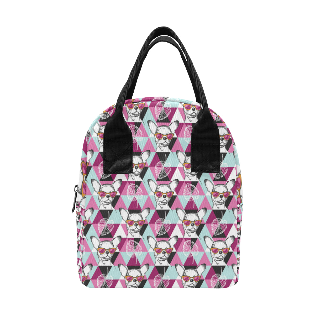 Chihuahua Cute Triangle Pattern Insulated Lunch Bag