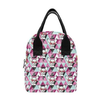 Chihuahua Cute Triangle Pattern Insulated Lunch Bag