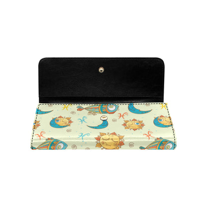 Pisces Pattern Print Design A03 Women's Trifold Wallet