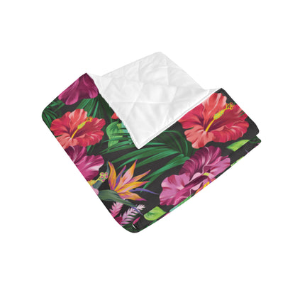 Hawaiian Flower Hibiscus tropical Premium Quilt