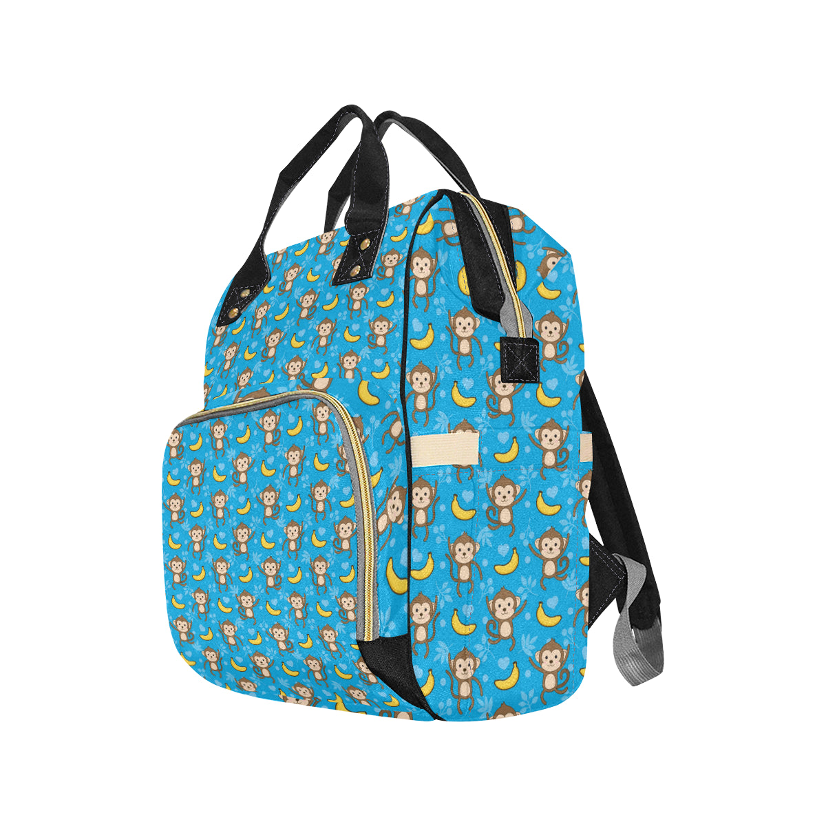 Monkey Pattern Print Design 05 Diaper Bag Backpack