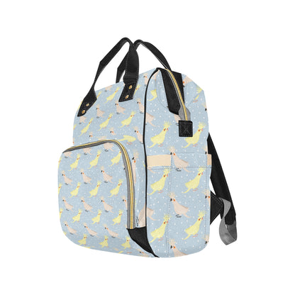 Cockatiel Pattern Print Design 03 Diaper Bag Backpack