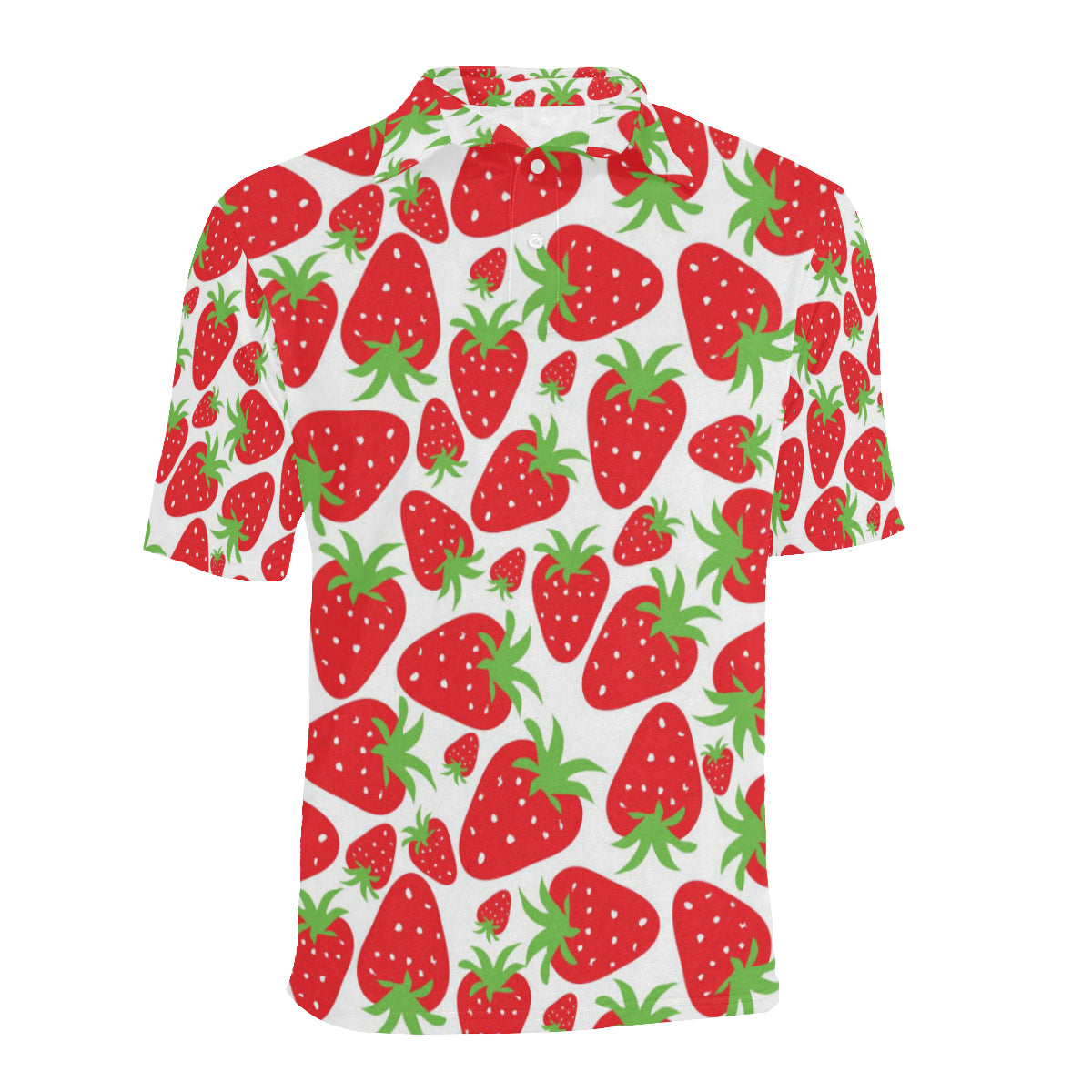 Strawberry Pattern Print Design SB01 Men Polo Shirt