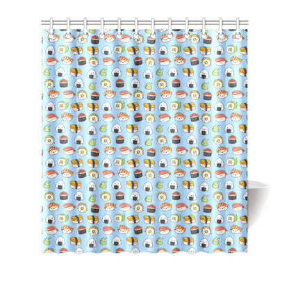 Sushi Cartoon Design Shower Curtain