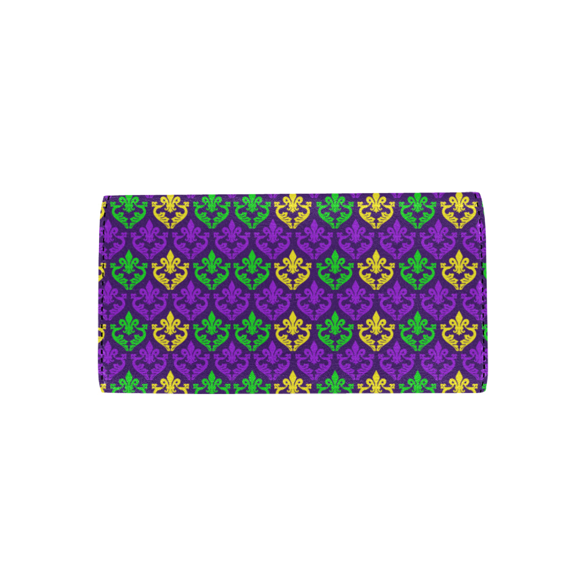 Mardi Gras Pattern Print Design 02 Women's Trifold Wallet