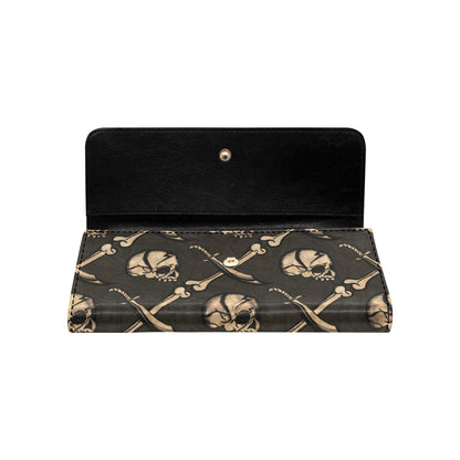 Pirate Pattern Print Design A03 Women's Trifold Wallet