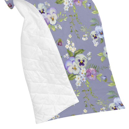 Pansy Pattern Print Design PS05 Premium Quilt