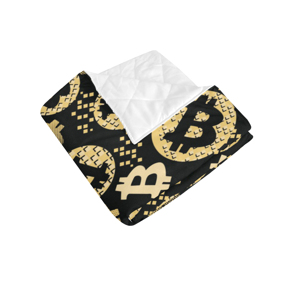 Bitcoin Pattern Print Design DO06 Premium Quilt