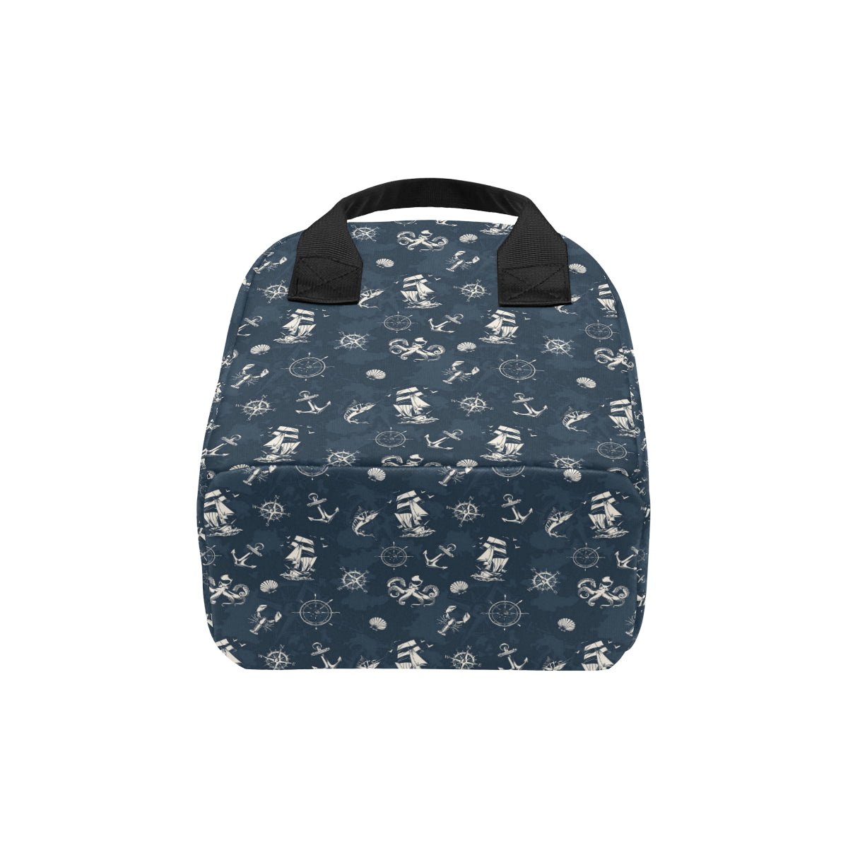 Nautical Sea Themed Print Insulated Lunch Bag