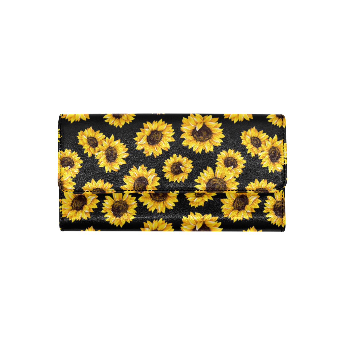 Sunflower Pattern Print Design SF05 Women's Trifold Wallet