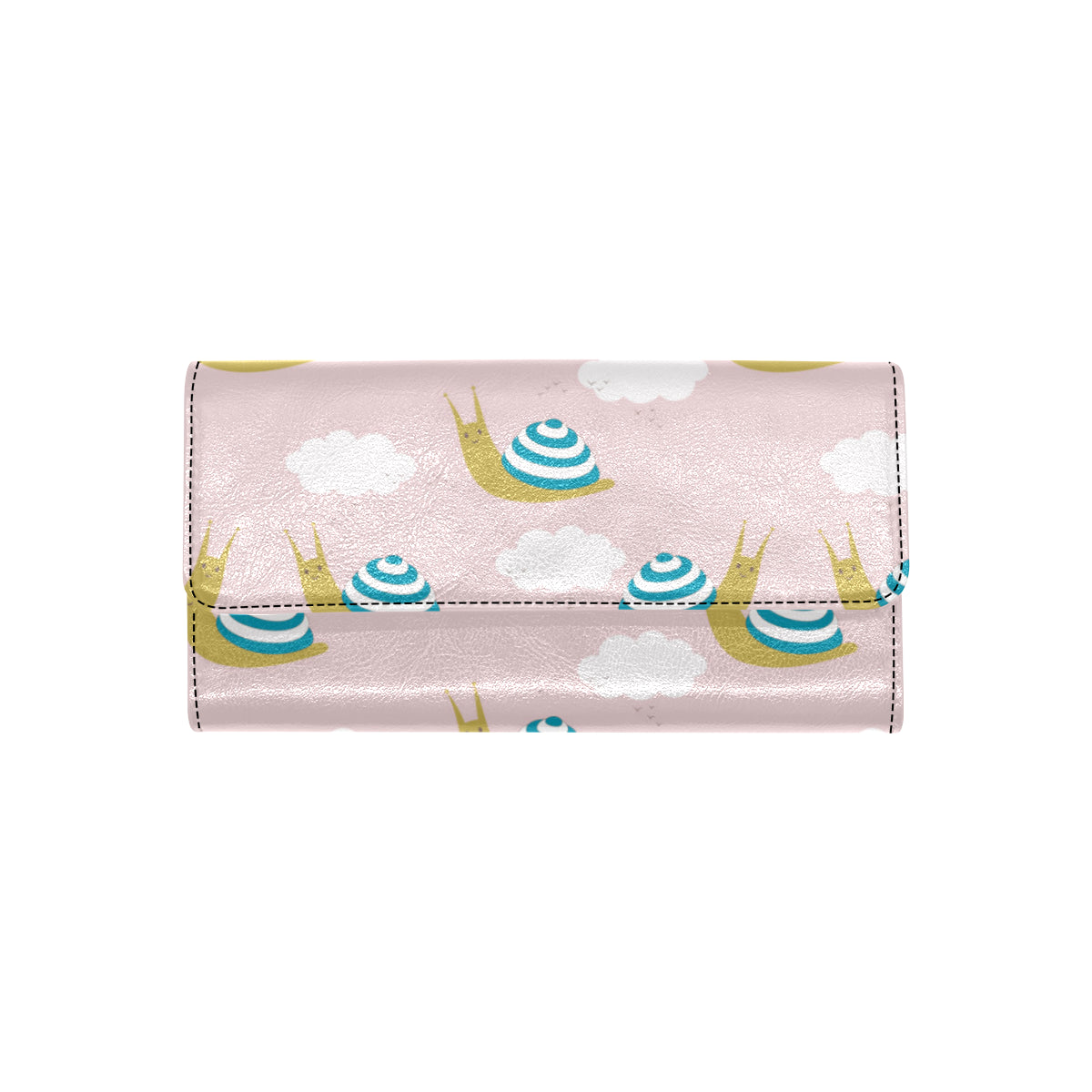 Snail Pattern Print Design 02 Women's Trifold Wallet