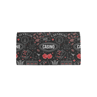 Casino Pattern Print Design 04 Women's Trifold Wallet