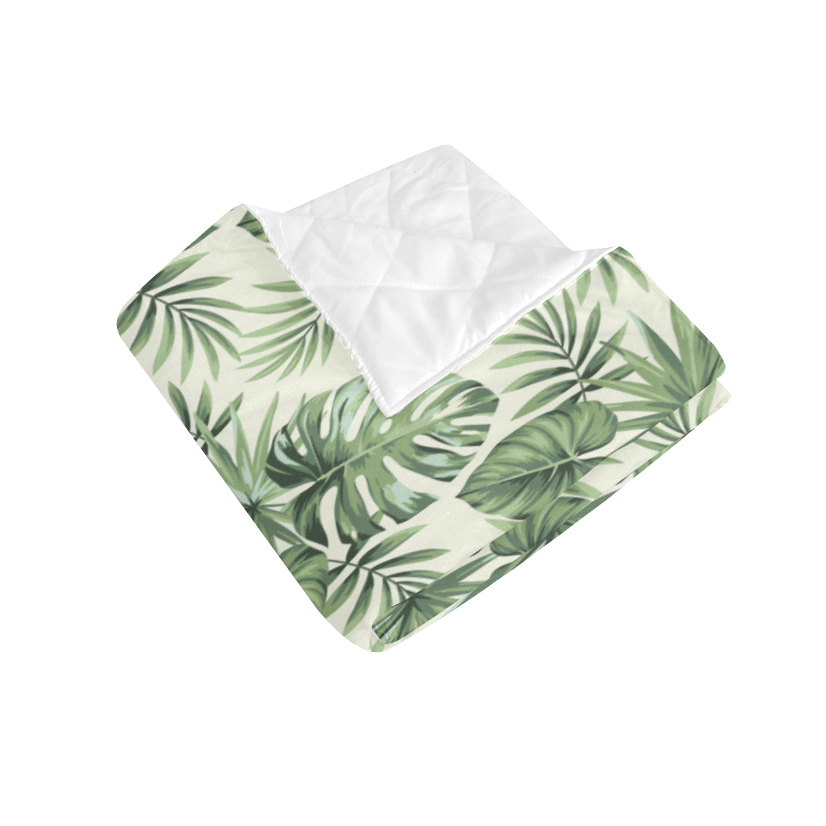 Palm Leaf Pattern Print Design A02 Premium Quilt