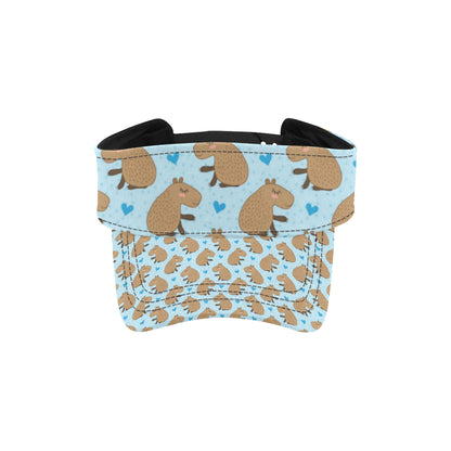 Capybara Pattern Print Design 01 Unisex Sun Visor