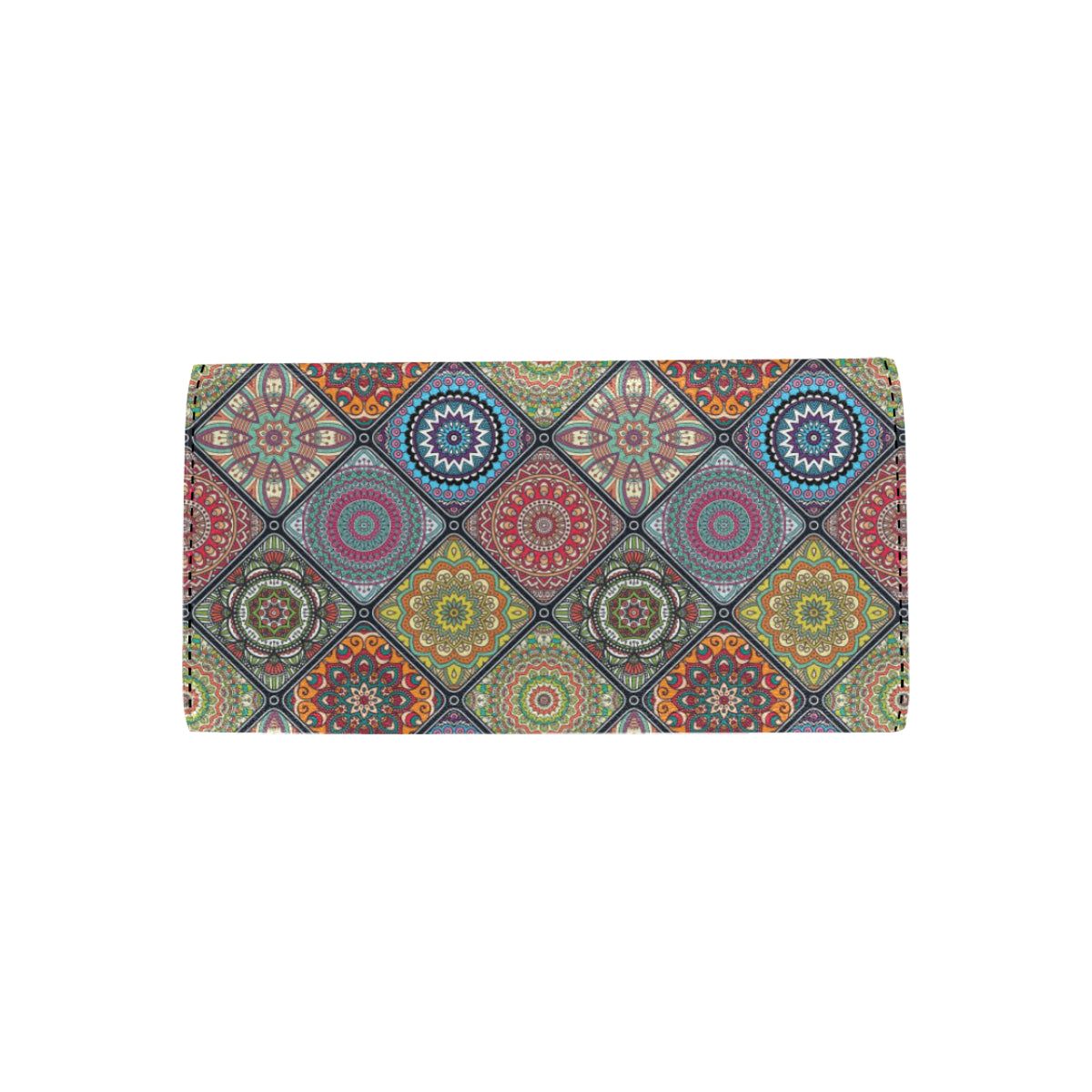 Bohemian Pattern Print Design 05 Women's Trifold Wallet
