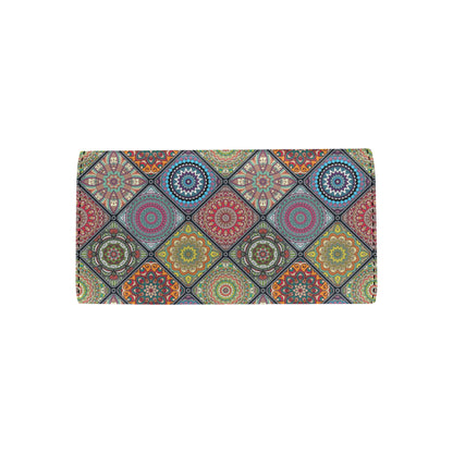 Bohemian Pattern Print Design 05 Women's Trifold Wallet