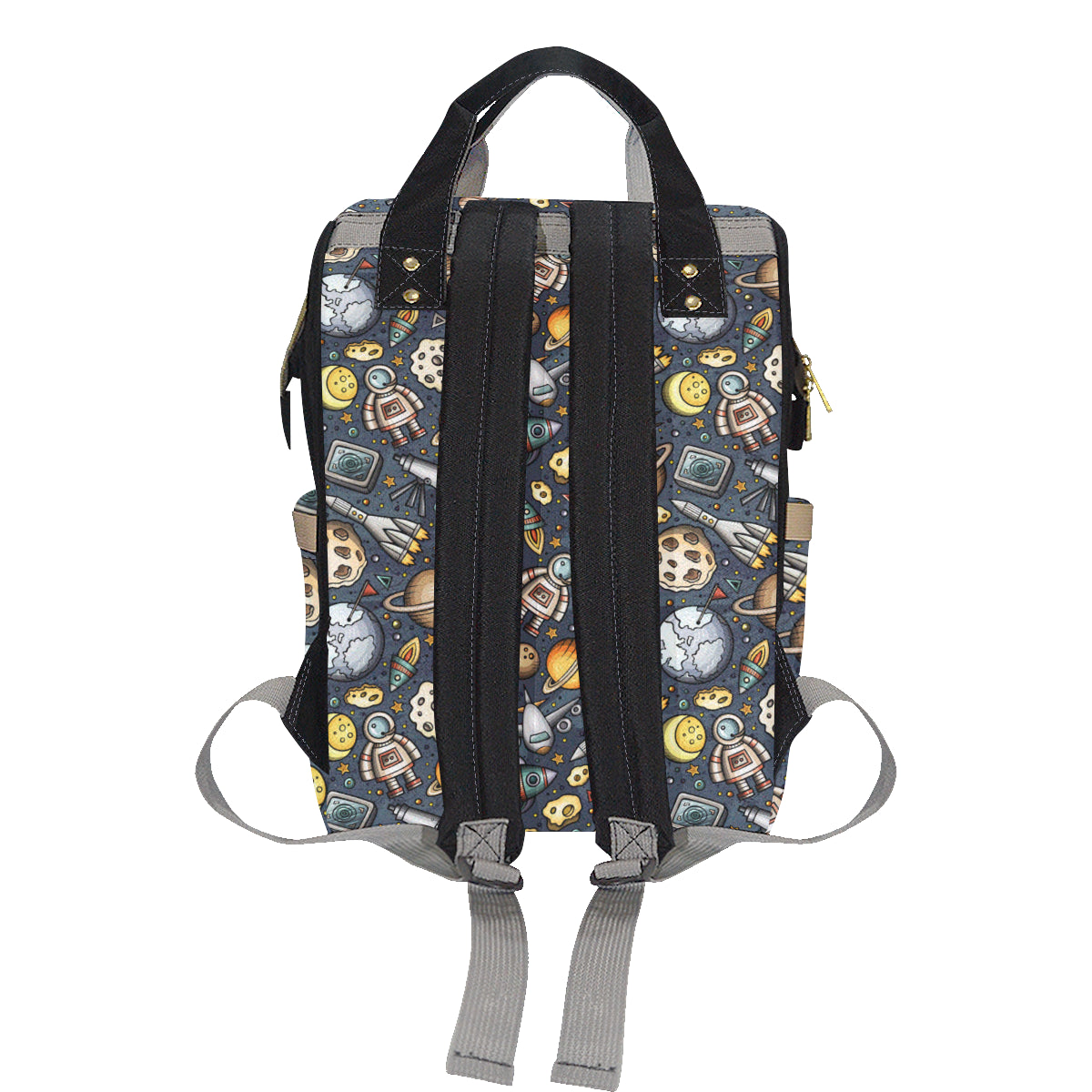 Space Pattern Print Diaper Bag Backpack