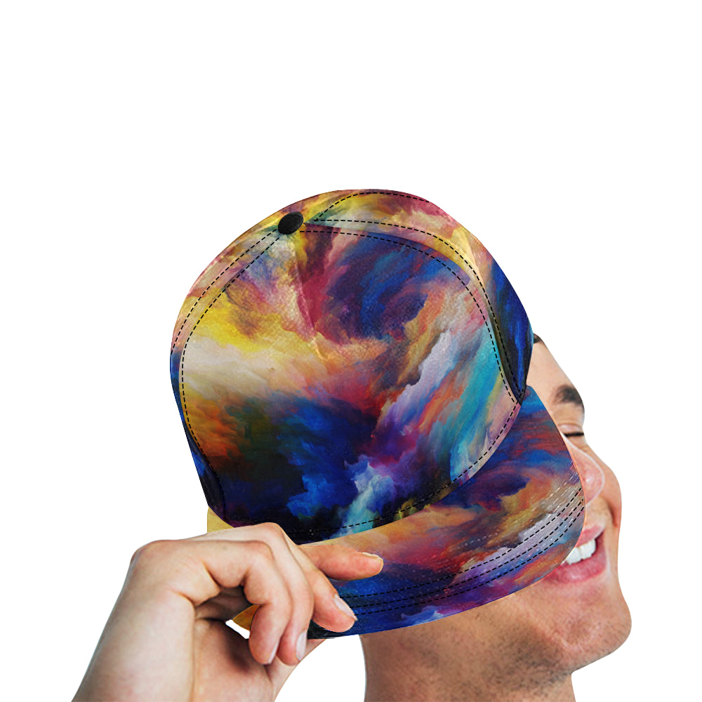 Vortex Twist Swirl Water Color Design Snapback Cap