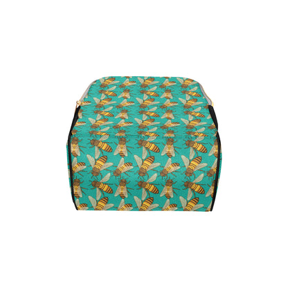 Bee Pattern Print Design BEE04 Diaper Bag Backpack