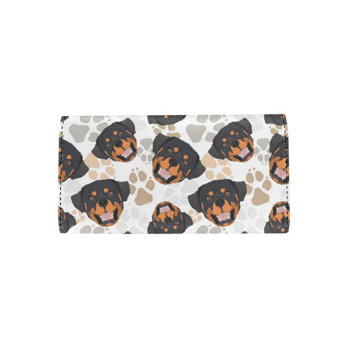 Rottweiler Pattern Print Design A03 Women's Trifold Wallet