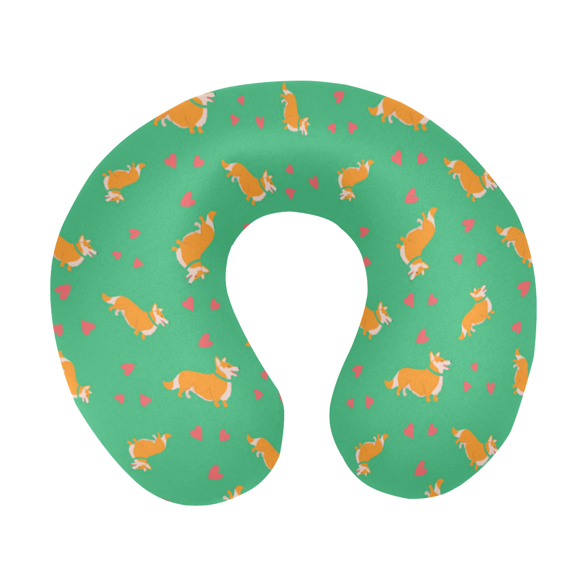 Cardigan Welsh Corgis Pattern Print Design 03 U-Shaped Travel Neck Pillow