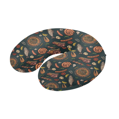 Barbecue Pattern Print Design 02 U-Shaped Travel Neck Pillow