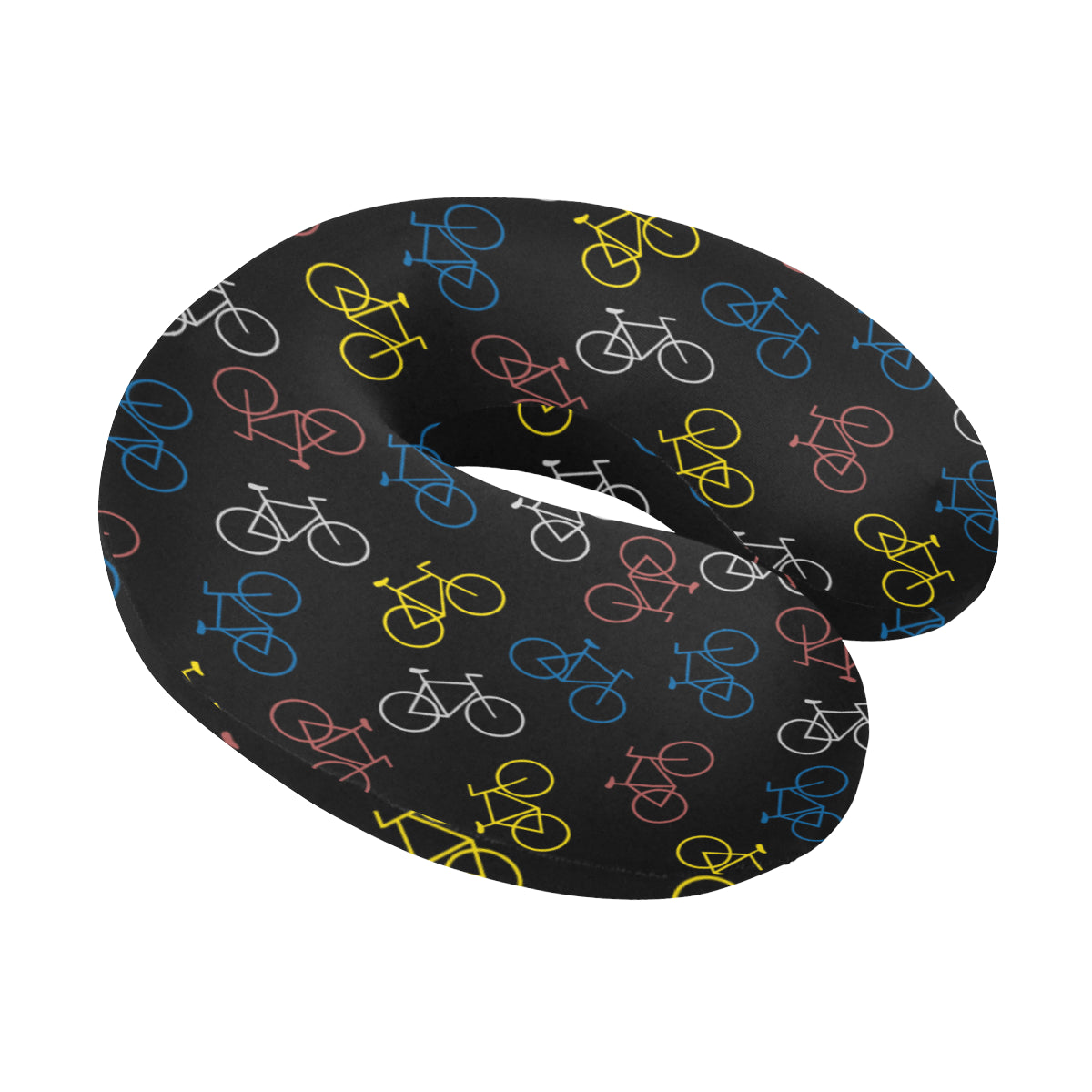 Bicycle Pattern Print Design 03 U-Shaped Travel Neck Pillow