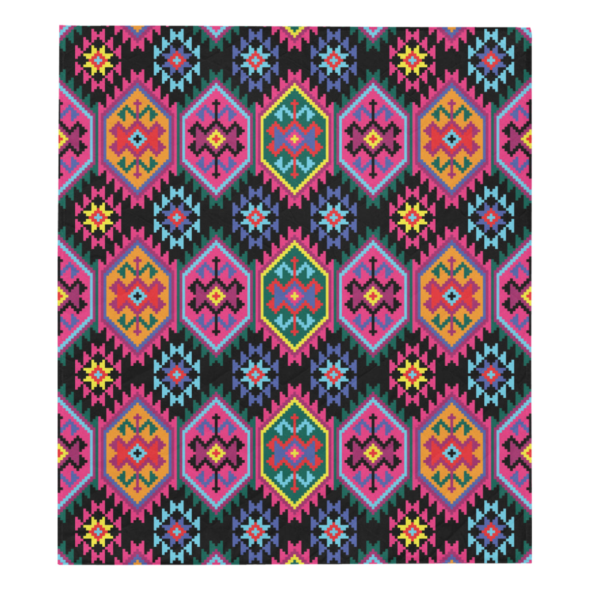 Mexican Pattern Print Design 02 Premium Quilt