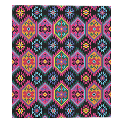 Mexican Pattern Print Design 02 Premium Quilt