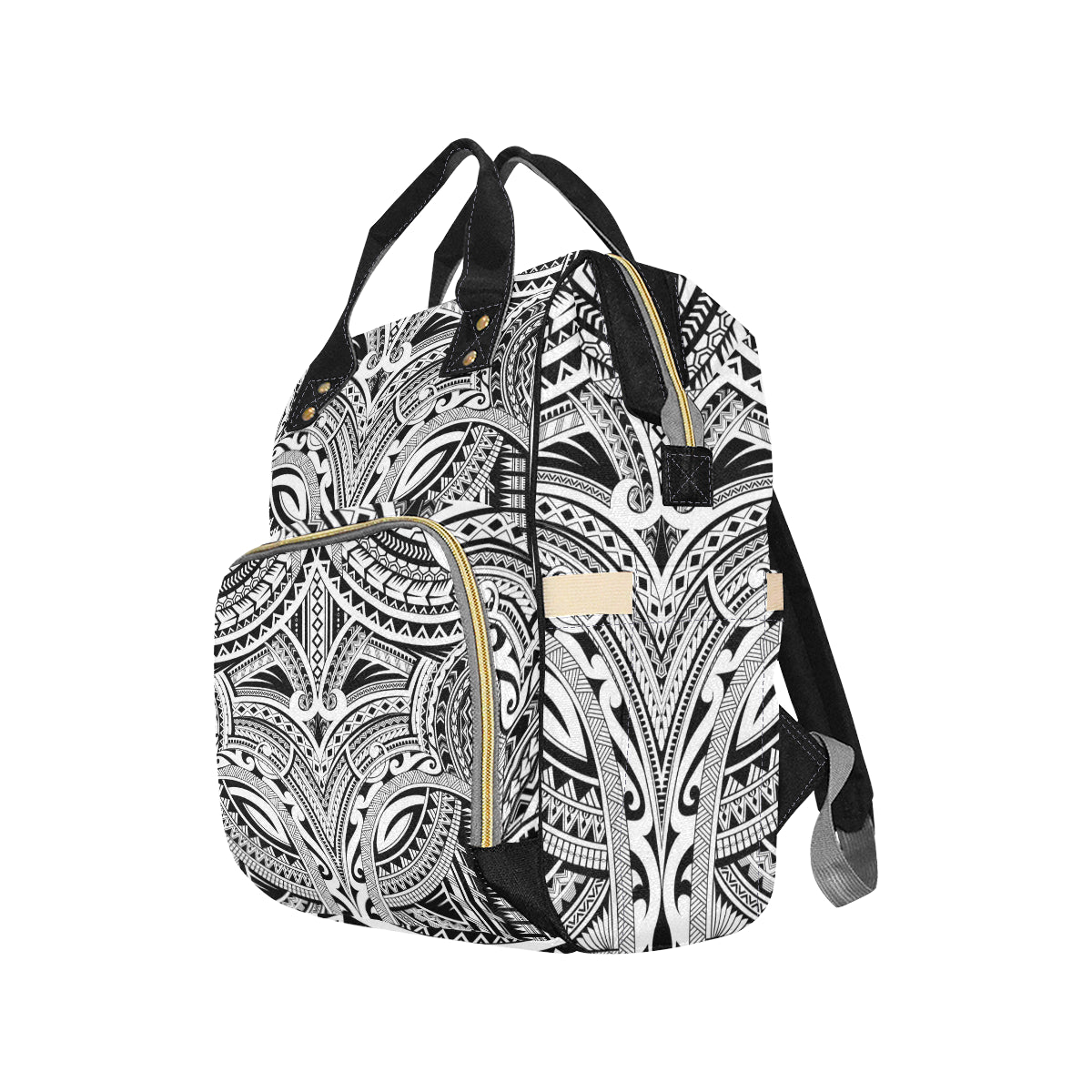 Maori Pattern Print Design 06 Diaper Bag Backpack
