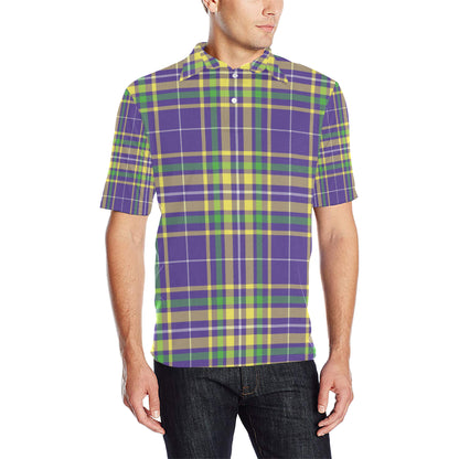 Mardi Gras Pattern Print Design 010 Men Polo Shirt