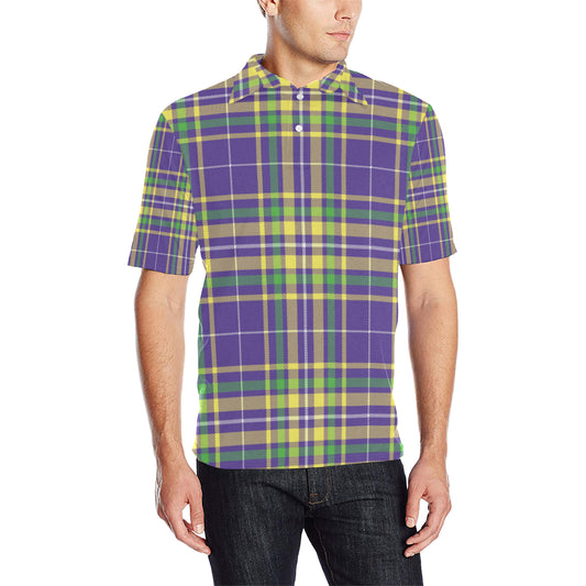 Mardi Gras Pattern Print Design 010 Men Polo Shirt